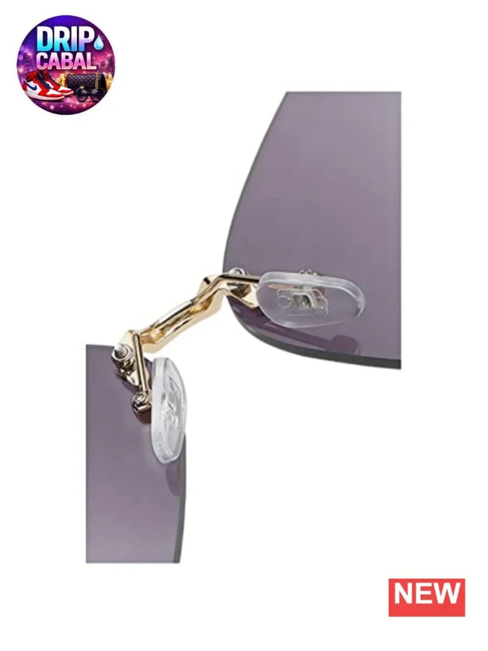 Rimless Butterfly Sunglasses for Women UV Protection Polarized